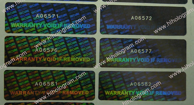 Warranty VOID if removed holographic label